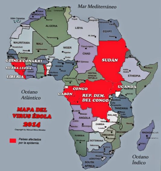 ¿QUE PAÍSES SON LOS MÁS AFECTADOS POR EL ÉBOLA?