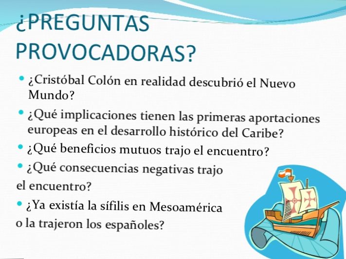 PREGUNTAS SOBRE CRISTÓBAL COLÓN