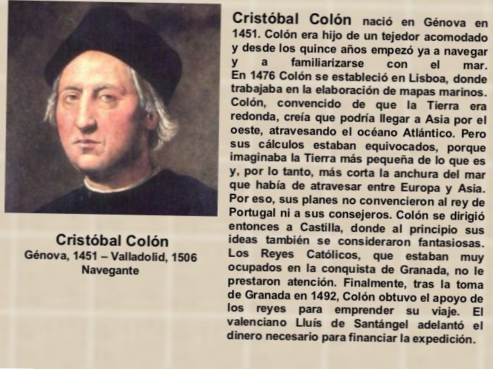 BIOGRAFÍA DE CRISTÓBAL COLÓN (RESUMEN)