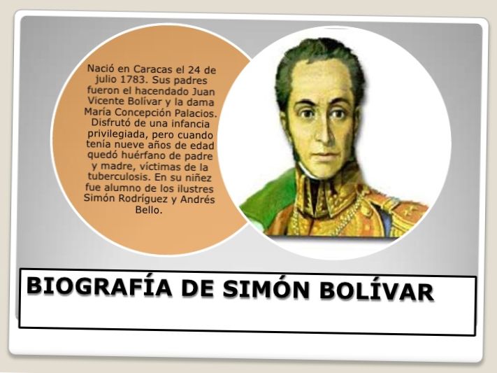 BIOGRAFÍA RESUMIDA DE SIMÓN BOLÍVAR